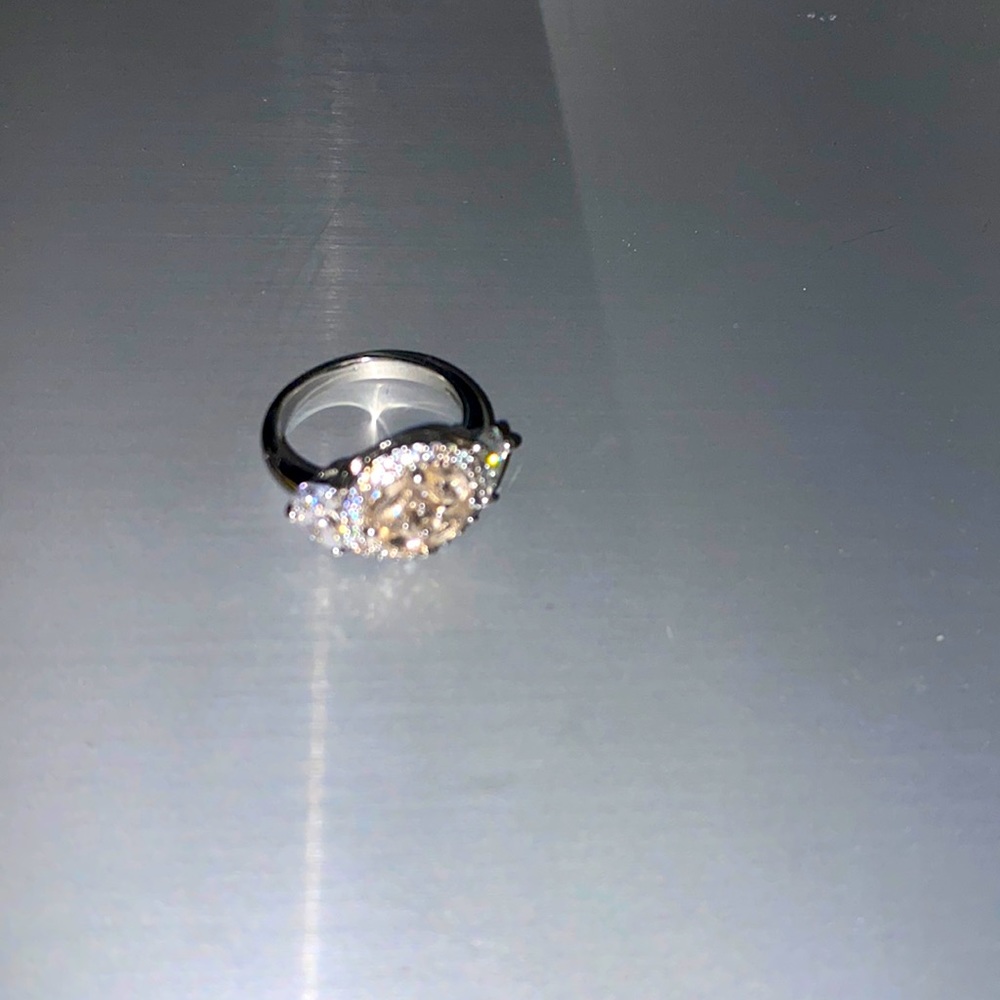 SALE!!!!! Pink Ice Silver Plated Ring - Size 6